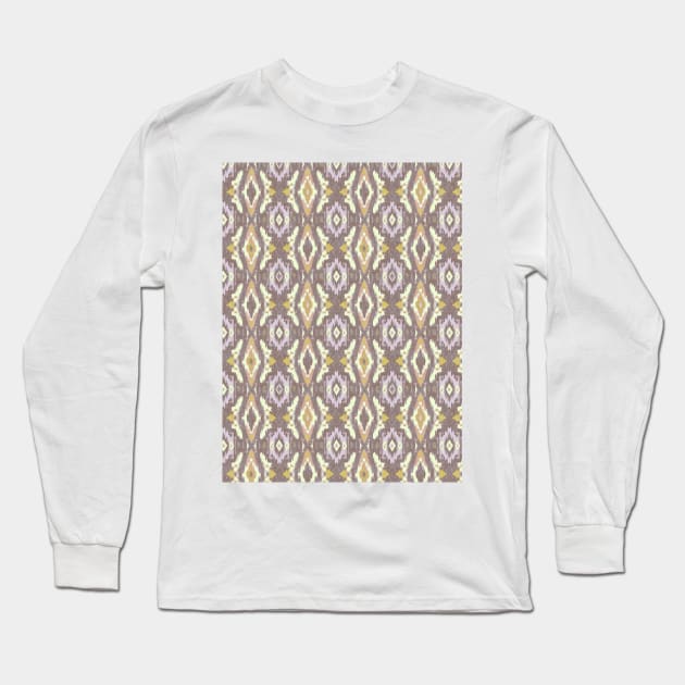 Ikat desert yellow Long Sleeve T-Shirt by Remotextiles